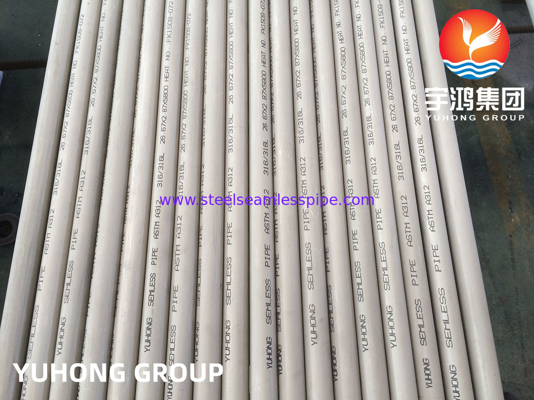 ASTM A312 TP316L austenit stainless steel seamless pipe untuk ASME BPV Code Stamp U