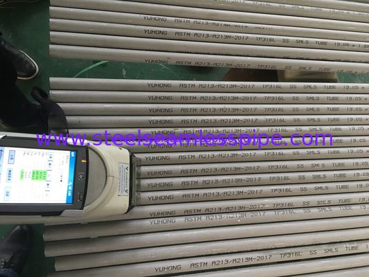Stainless Steel Seamless Tabung ASTM A213 ASME SA213 -10a 0Cr18Ni12Mo2Ti TP316Ti UNS S31635 1,4571