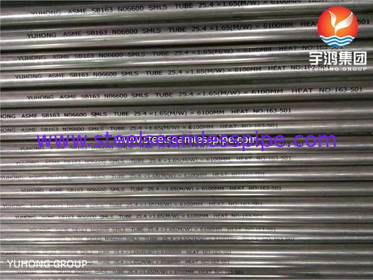 Nikke Alloy Tube Inconel 600 Seamless Tubing untuk Exchanger Panas SB163 UNS N06600