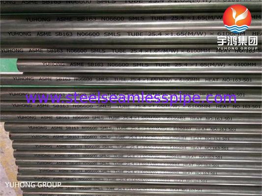 Nikke Alloy Tube Inconel 600 Seamless Tubing untuk Exchanger Panas SB163 UNS N06600