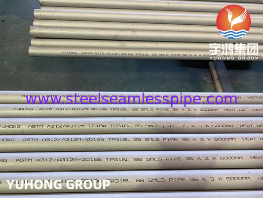 Pipa Stainless Steel Seamless, ASTM A312 TP316L (1.4404) Ukuran: 1/8" hingga 24", ABS, DNV, LR, BV, GL, ASME