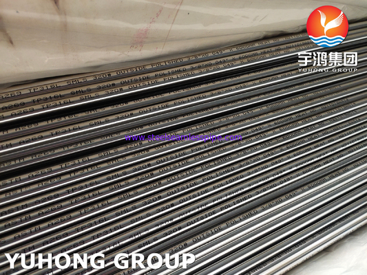 ASTM A269 TP316L Bright Annealed Stainless Steel Seamless Tube 320 Derajat Dipoles
