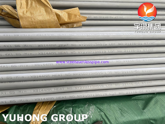 Stainless Steel Seamless Tube ASTM A213 TP321 Penukar Panas Pengencang berulir