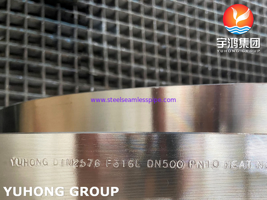 DIN2576 F316L Slip Baja Tahan Karat Pada Flange Wajah Datar SOFF PN10