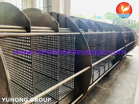 Tabung Penukar Panas Stainless Steel dengan Tubesheet Dibor Baffle Plates Support Plates Baffle Condenser Air Cooler