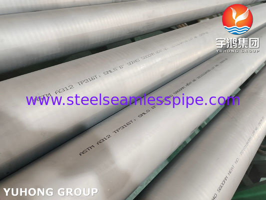 ASTM A312 TP316Ti Stainless Steel Seamless Pipe untuk peralatan kimia dan proses