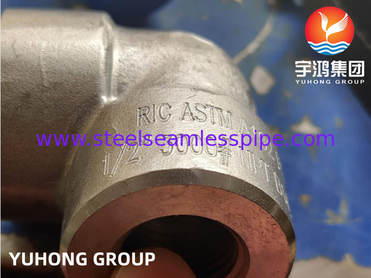 ASTM A182 F53 Siku Tempa 90deg NPT 3000 # 1/2 `` Hingga 4 '' ASME B16.11