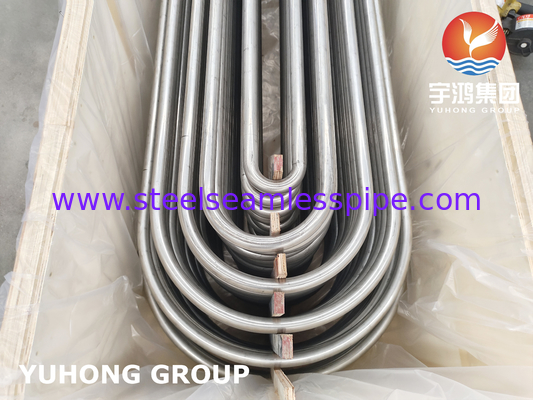 A213 TP304 STAINLESS STEEL BRIGHT ANNEALED U BEND TUBE tanpa lilitan
