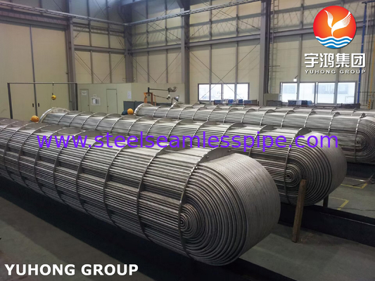 ASME SA213 TP316L Bagian-bagian penukar panas tabung stainless steel