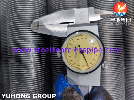 Pipa penukar panas, jenis yang diekstrusi, ASTM A213 TP304 dengan Aluninum 6063