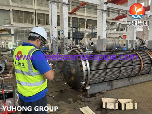 Tabung Bundle ASME U STAMP D-E05C ASME SA179 tabung tanpa jahitan baja karbon dengan lembaran tabung ASME SA266 Gr.2N