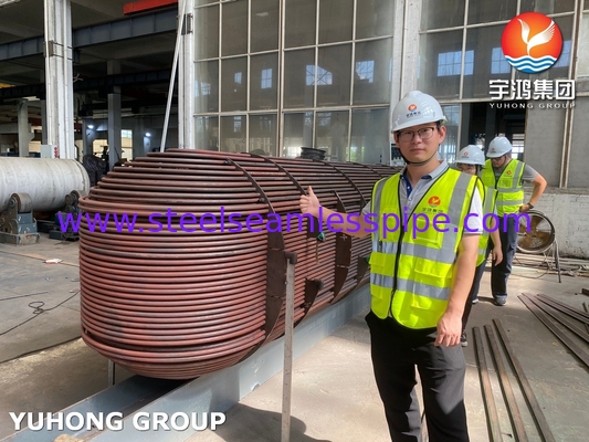 Tabung Pengganti Panas Bundle D-E1 A ASME SA213 T11 U Bend Tube Dengan ASME SA-516 GR.70 (N, FGP) Tubesheet ASME U STAMP