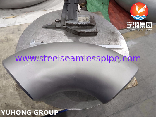 ASTM A815 UNS S32750 Super Duplex Fittings dari Baja Berkualitas 90 derajat LR Elbow