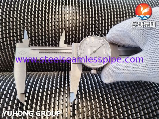 A312 TP347 Tabung Sirip HFW Heliks Bergerigi Baja Tahan Karat