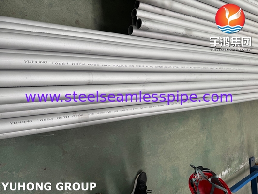 ASTM A790 / ASME SA790 S32205 Pipa Steel Duplex Tanpa Jajar Untuk Industri Minyak Gas