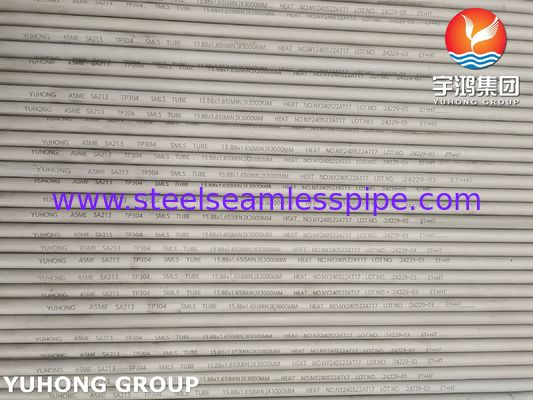 Tabung Seamless Baja Tahan Karat ASME SA213 TP304 Untuk Boiler