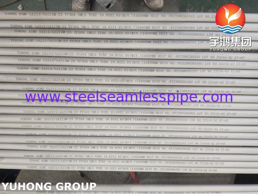 ASTM A213 TP304 Stainless Steel Seamless Tube untuk Panas dan Boiler