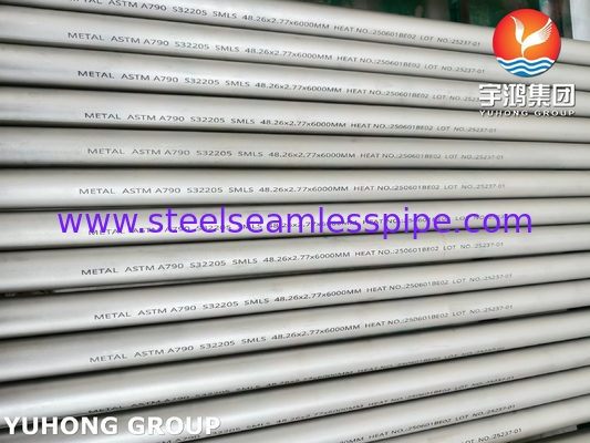 ASTM A790 UNS S32205 pipa stainless steel tanpa jahitan dan las dupleks ((Ferritic/Austenitic)