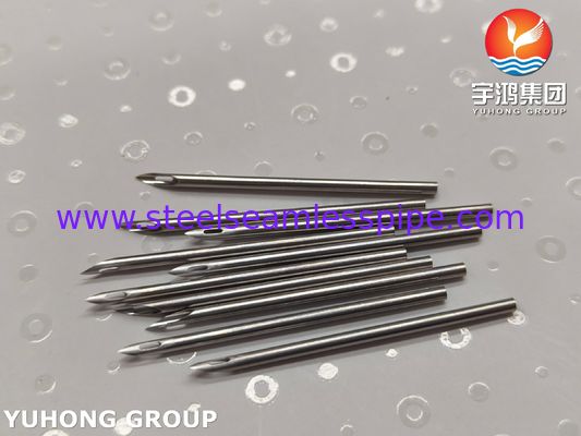 SUS304 AV Fistula Tubu Jarum Medis Untuk Hemodialisis Terapi, belakang mata Bevel Tip