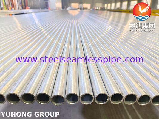 ASME SA213 TP304H Stainless Steel Seamless Heat Exchanger Tube Cerah dipanaskan