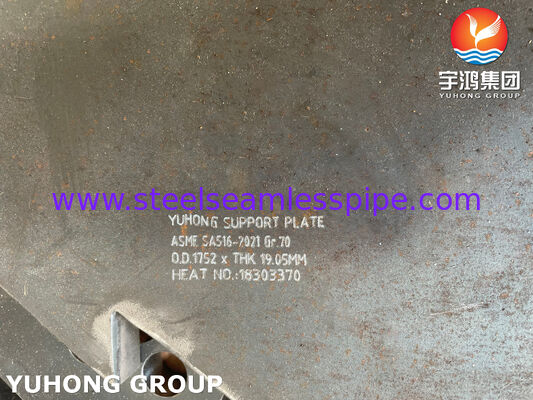 Piring Baffle Baja Karbon Piring Pendukung ASME SA516 GR 70 Untuk Penukar Panas