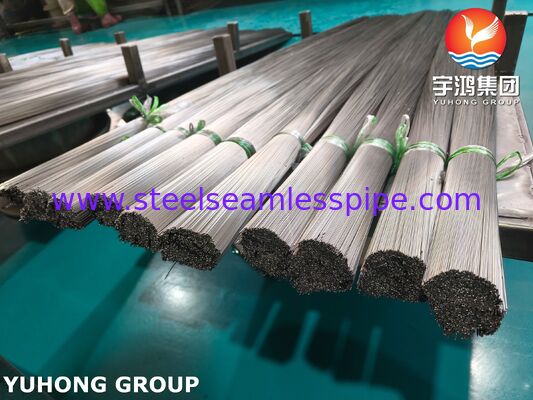 SUS304 ISO9626 Stainless Steel Welded Capillary Tube Untuk Jarum Hipodermal Medis