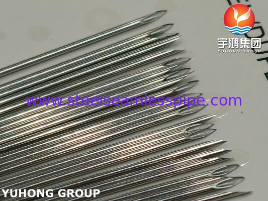 Tabung Jarum Injeksi Medis Stainless Steel Tri-miring, ISO9626 ISO7864 SUS304
