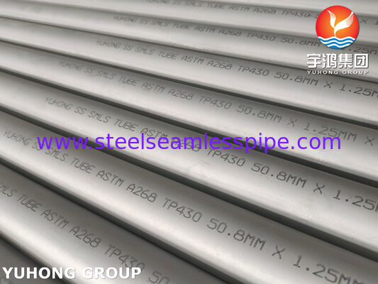 ASTM A268 TP430 1.4016 tabung stainless steel tanpa jahitan untuk penukar panas