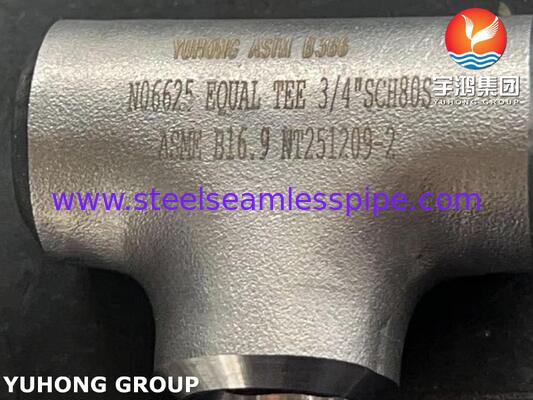 ASTM B366 WPNCMC Fitting UNS N06625 / Inconel 625 Nickel Alloy Tee ASME B16.5 Fitting