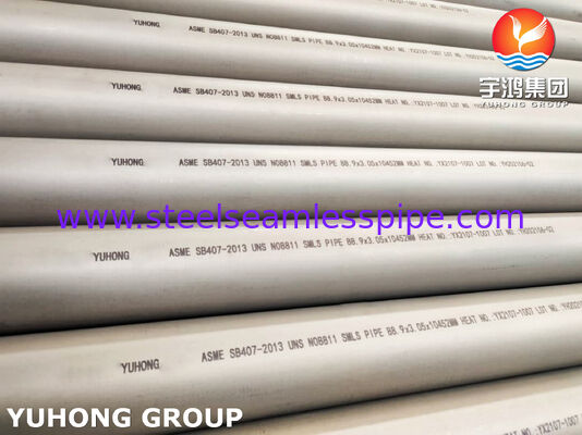 Tabung Seamless Baja Paduan Nikel ASTM B407 UNS N08811 Penukar Panas Minyak Gas
