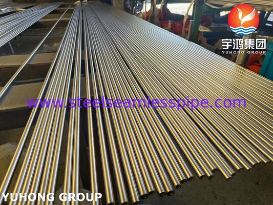 Tabung Seamless Baja Tahan Karat Dupleks Super ASTM A789 UNS S32750 Anil Cerah untuk Desalinasi