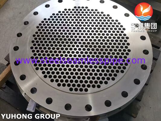 ASTM A182 F316Ti UNS S31635 Tubesheet Tempa Tahan Panas Baja Tahan Karat untuk Penukar Panas
