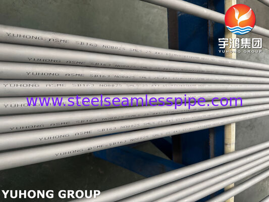 ASME SB163 UNS N08825 Incoloy 825 Nickel Alloy Seamless Tubes Untuk Industri Kimia