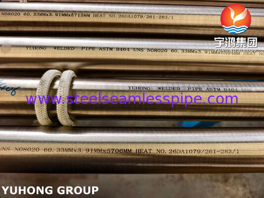 ASTM B464 UNS N08020 CARPENTER 20 NICKEL ALLOY TUBE WELDED NS143