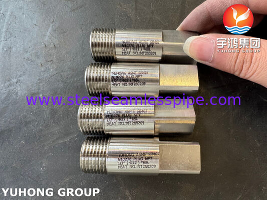ASME SB462 UNS N10276 Nickel Alloy Plug NPT ASME B16.11 Hastelloy C276 Fittings yang Dipalsukan