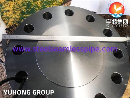 ASTM A182 F22 Alloy Steel Blind Flange dengan Raised Face RF untuk Pipa Suhu Tinggi