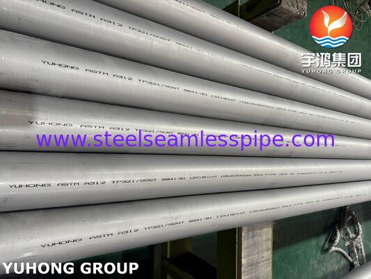 Pipa Baja Tahan Karat Seamless ASTM A312 TP321 UNS S32100 1.4541 Untuk Pembangkit Listrik