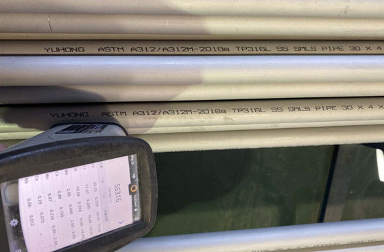 ASME SA312 TP316L Pipa Seamless Stainless Steel