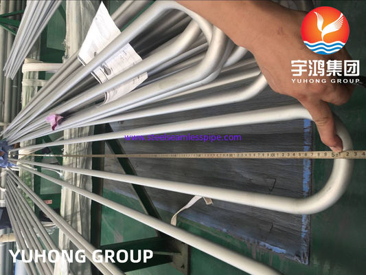 UNS NO6625/Din 2.4856/ASTM B444 Inconel 625 U Bend Tube Chemical Process Equipment NDT Tersedia