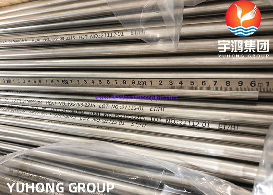 ASTM A269 TP316L / SUS316L / 1.4404, 31.75 * 1.65 * 11800MM Stainless Steel Seamless Tube, Tabung Penukar Panas Boiler