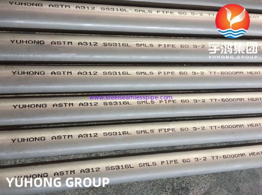 ASME SA312 TP316L Pipa Seamless Stainless Steel