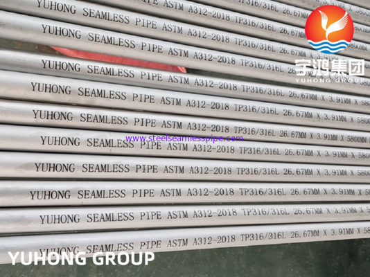 ASTM A312 TP304 Pipa Stainless Seamless