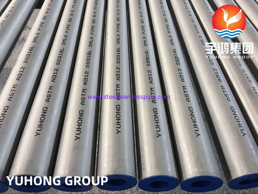 ASTM A312 / ASTM A511 TP316 / 316L (1.4404) Stainless Steel Pipa Seamless Acar Sertifikasi ABS Anil