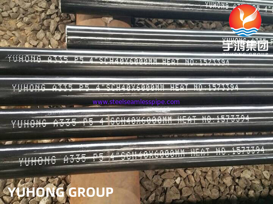 Tabung Boiler Seamless Industri Lukisan Hitam Ujung Miring Standar A335
