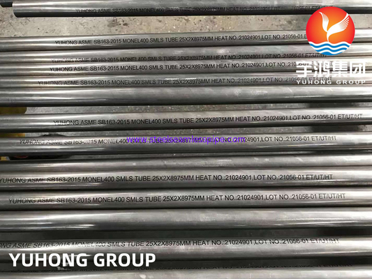 ASTM B163 Monel 400 / UNS N04400 Pipa Paduan Nikel Tembaga Permukaan Cerah