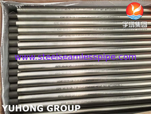 ASME SB338 Grade 7 Titanium Seamless Tube UNS R52400 Panas Exchanger Tubing