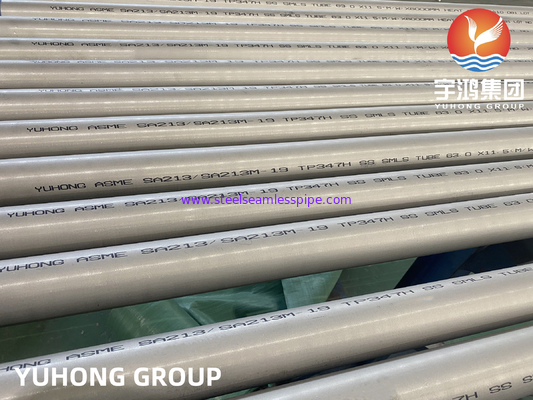 ASTM A213 / ASME SA213 UNS S34709 / TP347H Tabung Boiler Tabung Mulus Stainless Steel
