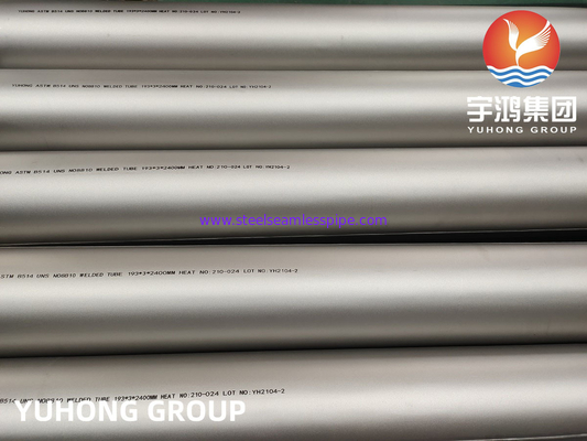 Astm B514 Alloy 800H (UNS N08810) Tabung Las Paduan Nikel Mulus